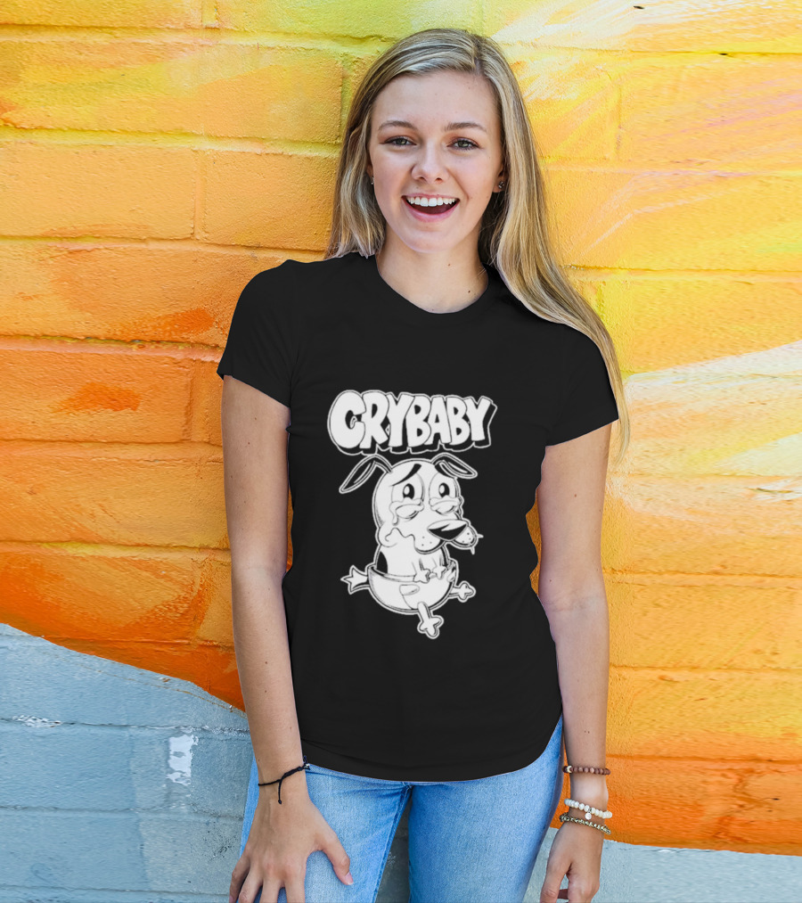 CRYBABY Olafh Ace Tearful Cartoon Dog T-Shirt