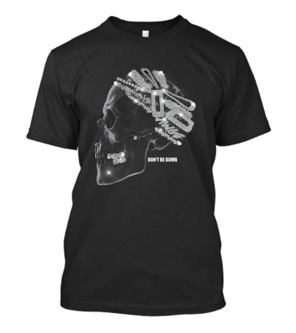 A$AP Rocky American Sabotage Don't Be Dumb Skull With Diamond Accents T-Shirt