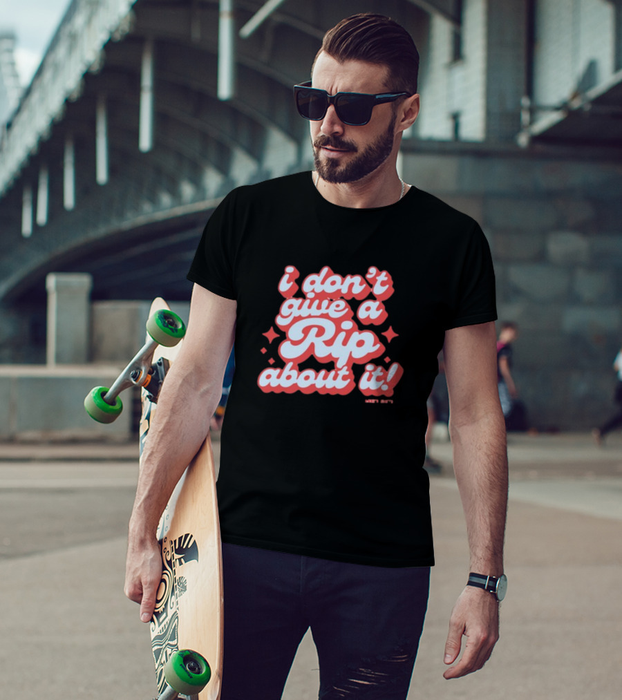 I Don't Give A Rip About It Tanner Smith Wavy Retro 70s T-Shirt