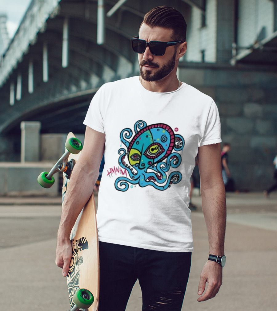HMNIM Hi My Name Is Mark Cubist Octopus Mask T-Shirt