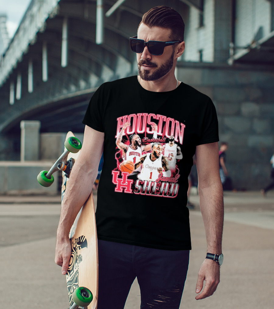 Jamal Shead Houston Cougars Basketball U H T-Shirt