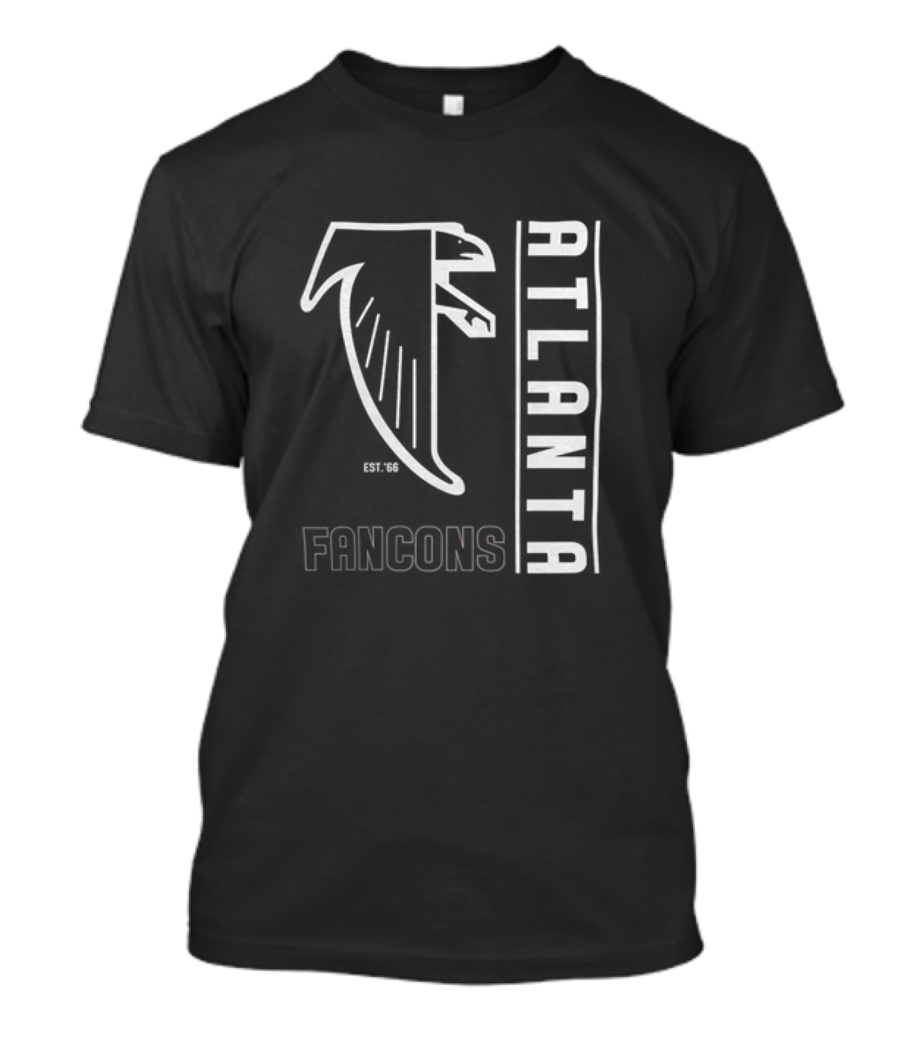 Atlanta Falcons Black Essential Established '66 Logo Fancons T-Shirt
