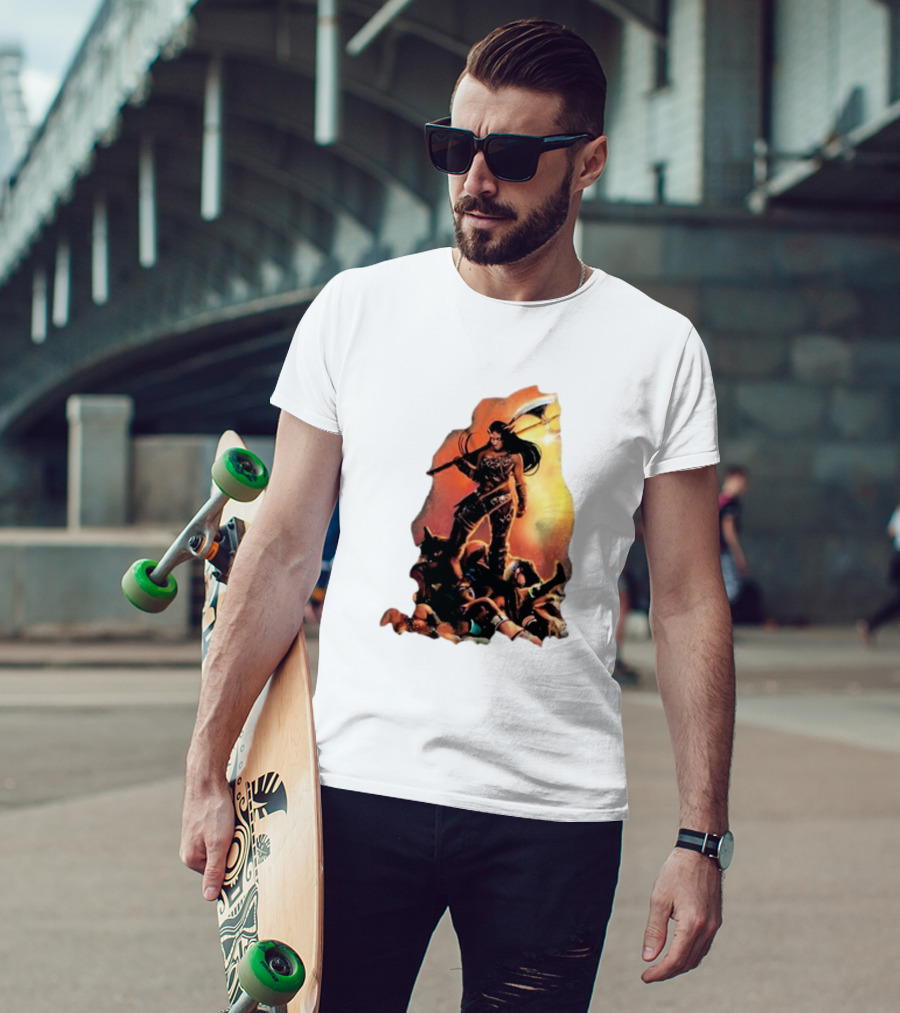 Athena Palmer Warrior Standing Over Fallen Warriors T-Shirt