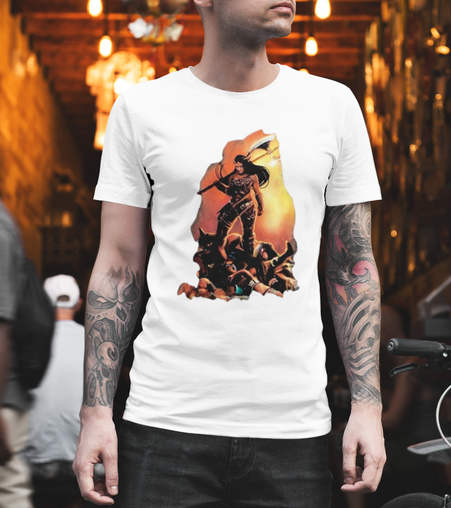Athena Palmer Warrior Standing Over Fallen Warriors T-Shirt