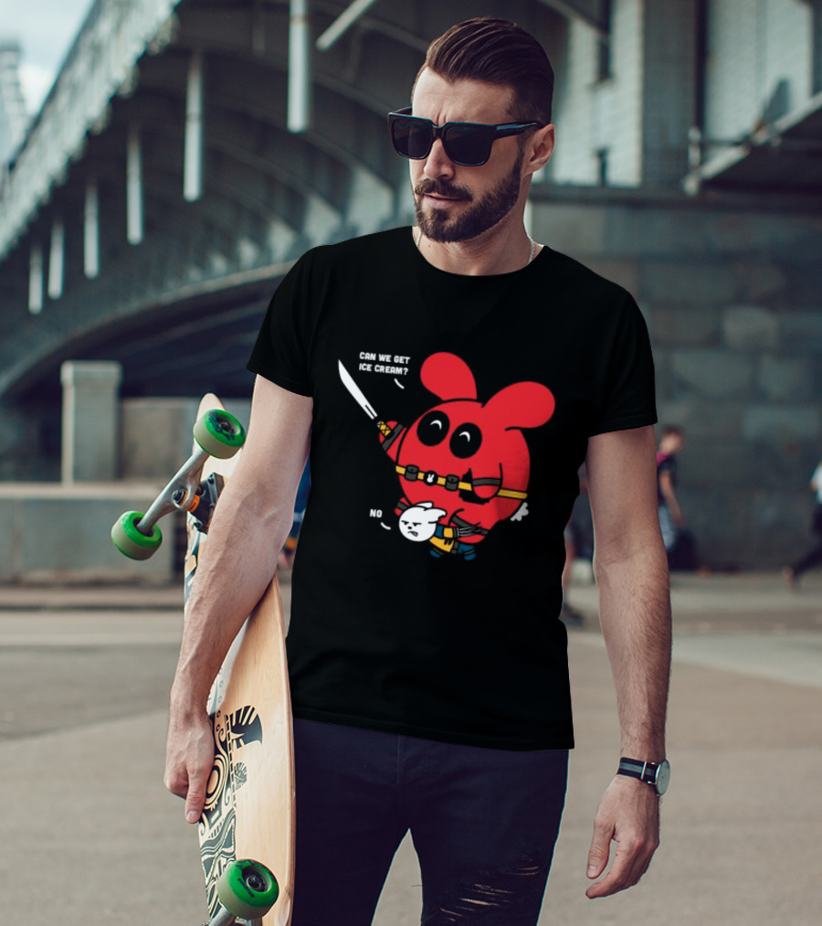 Can We Get Ice Cream No Exclusive Deadpool Rabbit T-Shirt