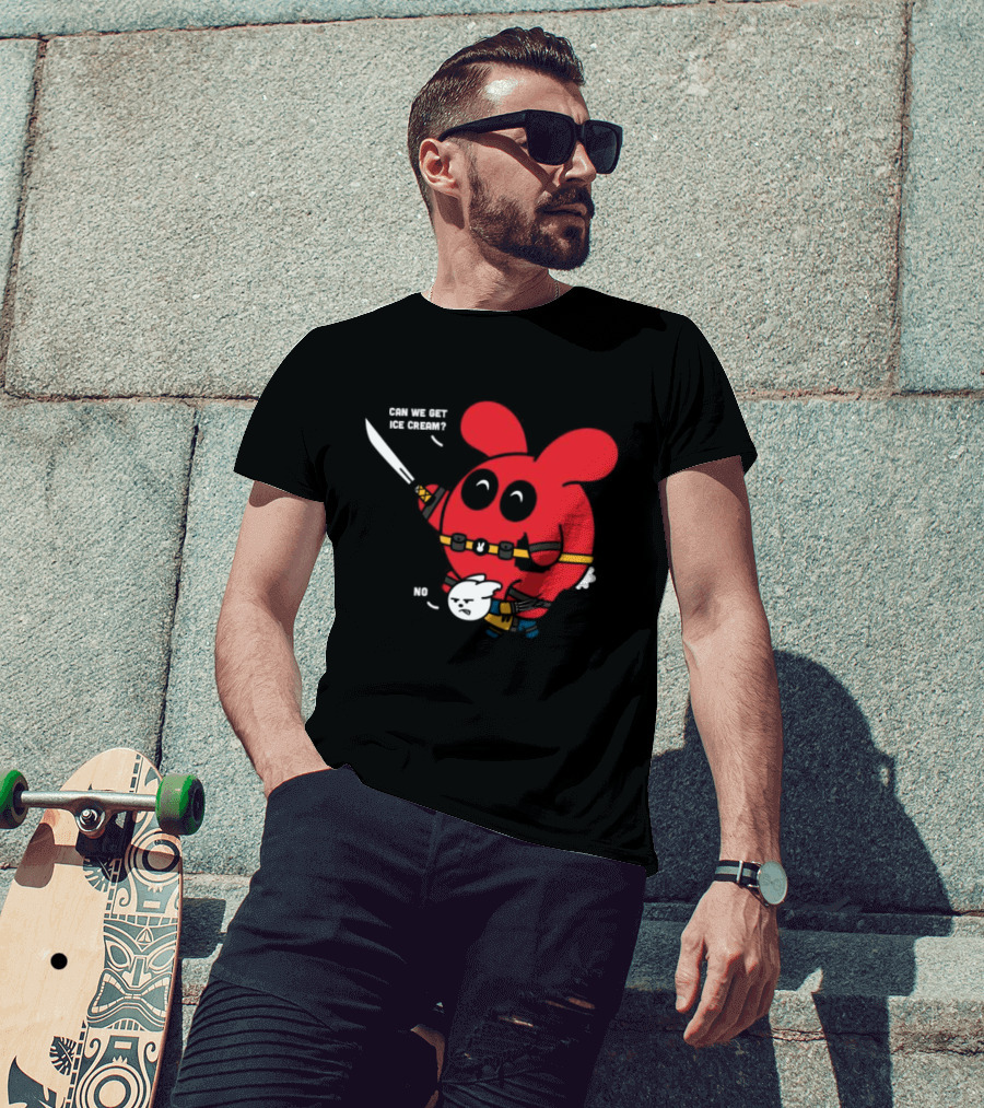 Can We Get Ice Cream No Exclusive Deadpool Rabbit T-Shirt