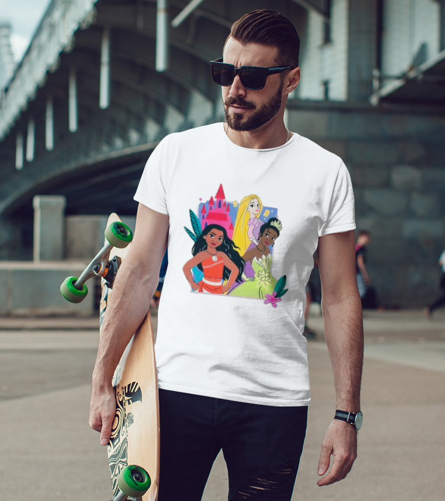 Disney Princess Moana Rapunzel Tiana T-Shirt