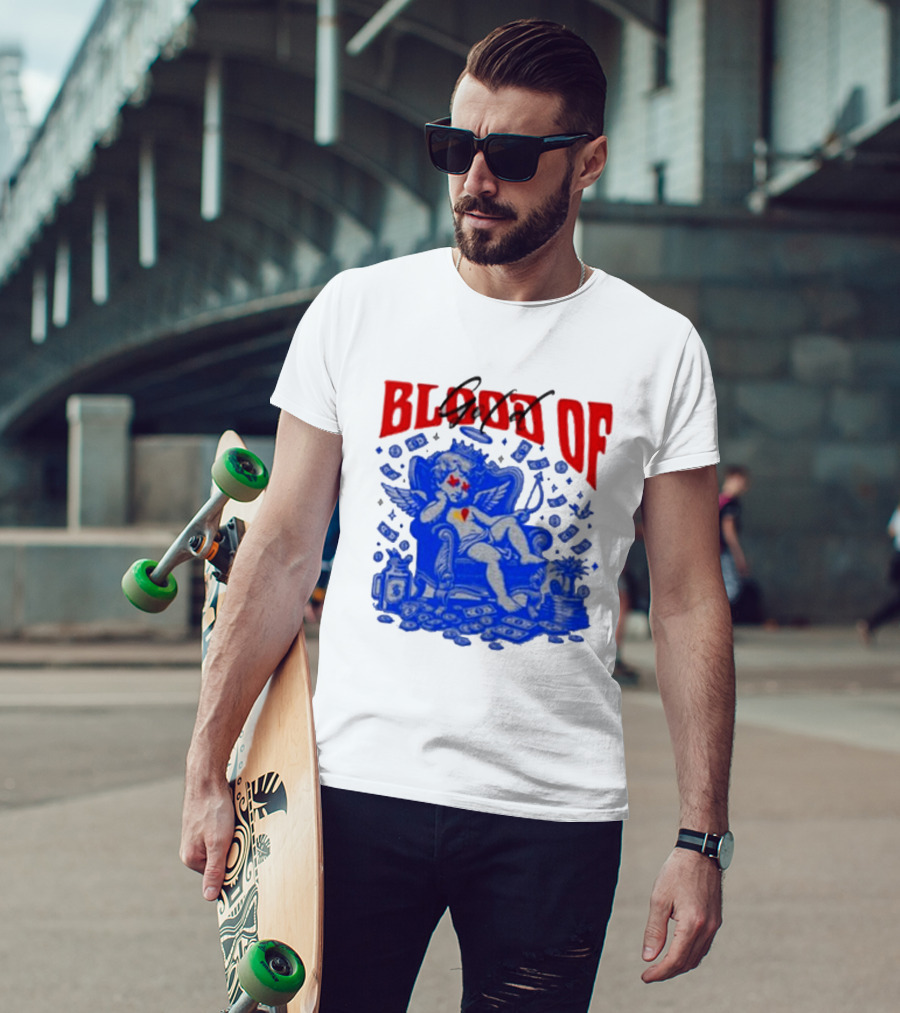 Blood Of Gold Angel On Throne Surrounded By Money T-Shirt