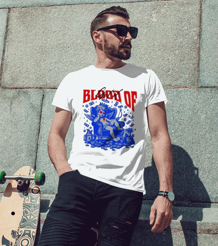 Blood Of Gold Angel On Throne Surrounded By Money T-Shirt
