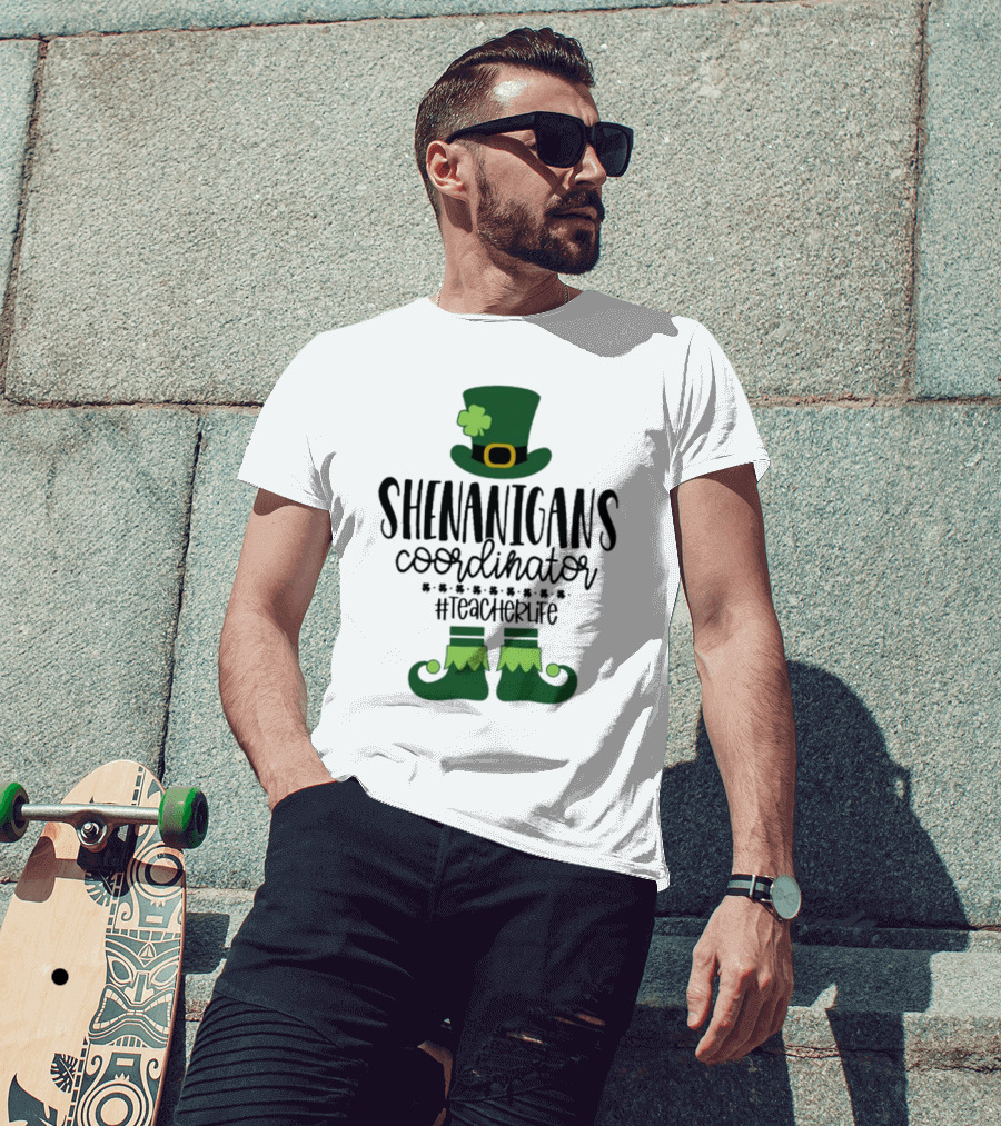 Shenanigans Coordinator #TeacherLife St Patrick's Day Elf T-Shirt