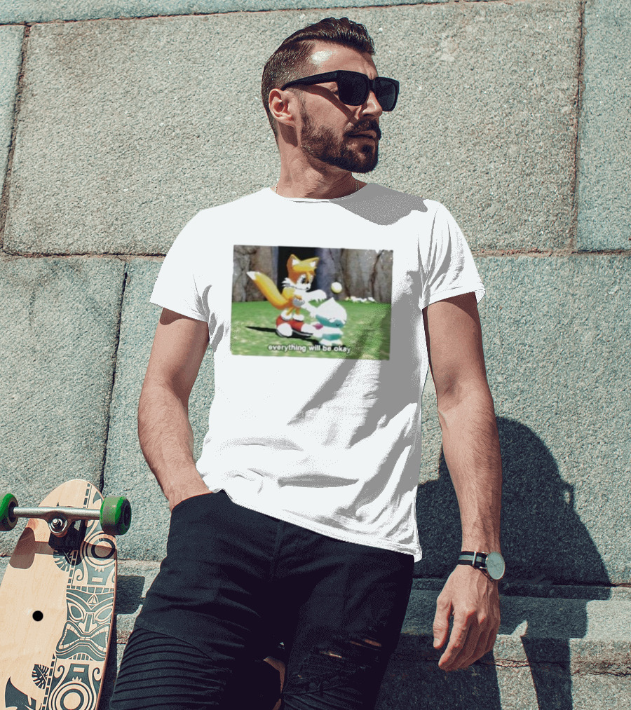 Tails Chao Everything Will Be Okay Game Scene Comfort T-Shirt