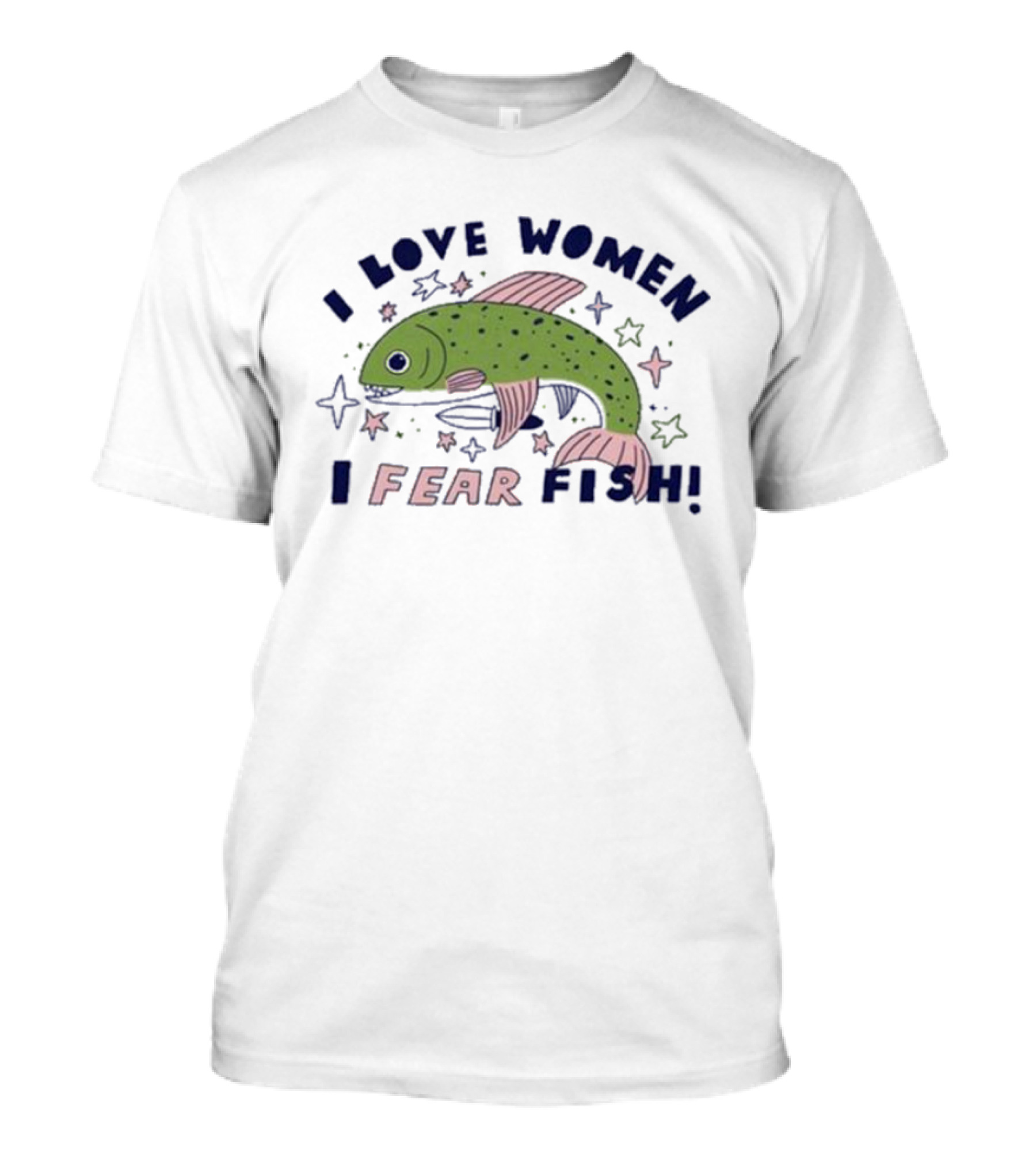 I Love Women I Fear Fish Vintage Tenderghost T-Shirt