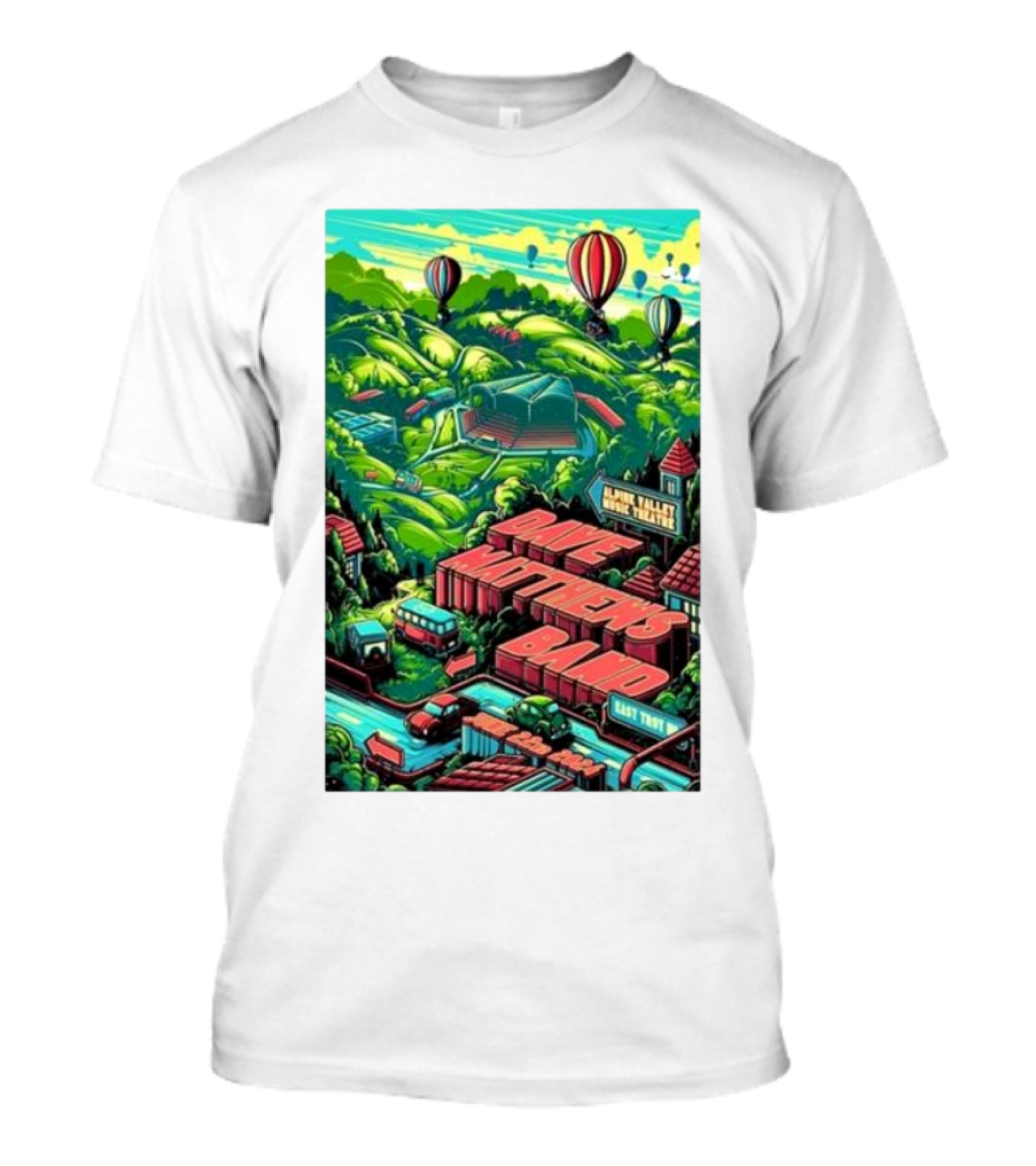 Dave Matthews Band Alpine Valley Music Theatre East Troy Hot Air Balloons June 22 T-Shirt