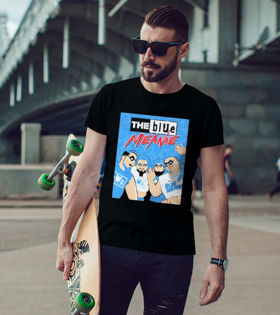 The Blue Meanie NWo Wrestling Comic Style Group T-Shirt