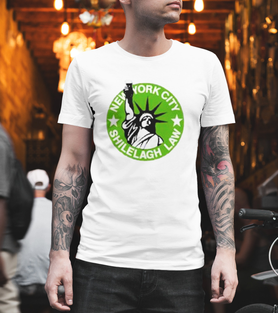 New York City Shilelagh Law Statue of Liberty Beer T-Shirt