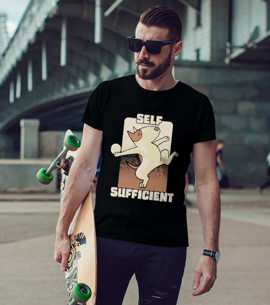 Self Sufficient Bull Terrier T-Shirt