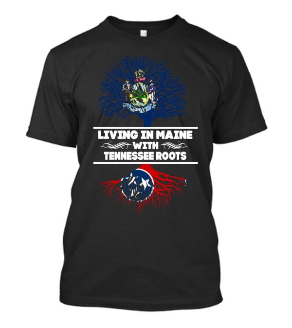 Maine Heritage And Tennessee Origin Tree With State Symbols T-Shirt