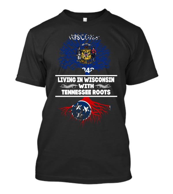 Wisconsin Heritage Above Tennessee Flag-Inspired Roots Connection T-Shirt