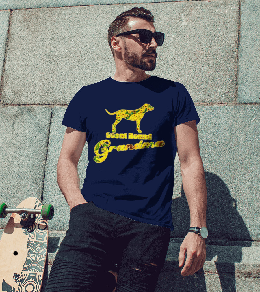 Scent Hound Grandma Sunflower Dog T-Shirt