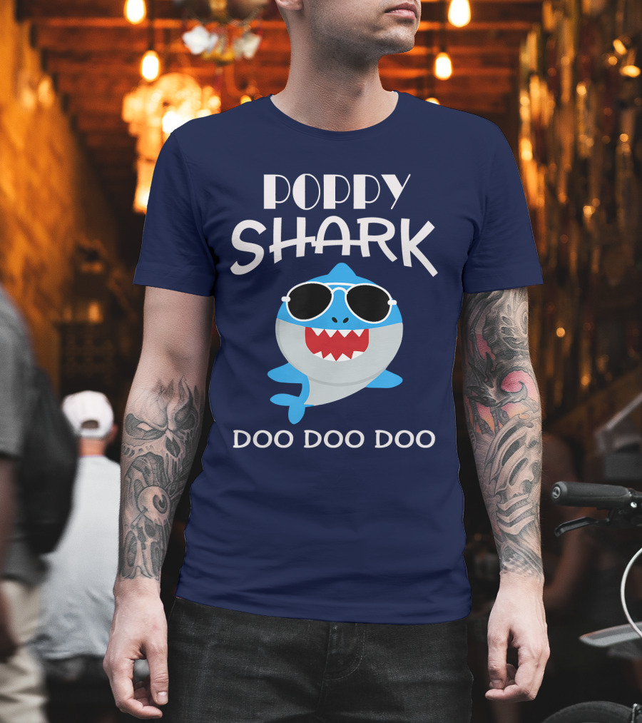 Poppy Shark Sunglasses Doo Doo Doo T-Shirt