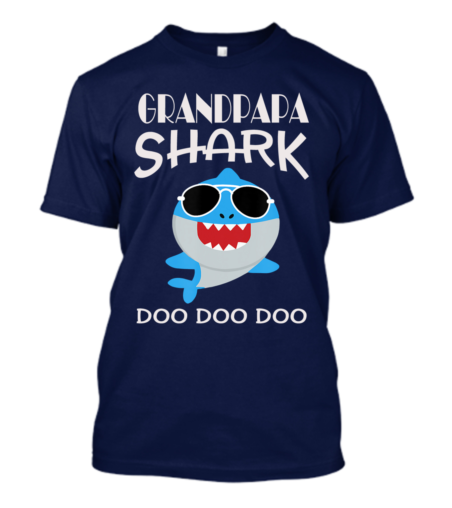 Grandpapa Shark Doo Doo Doo Sunglasses Cartoon T-Shirt