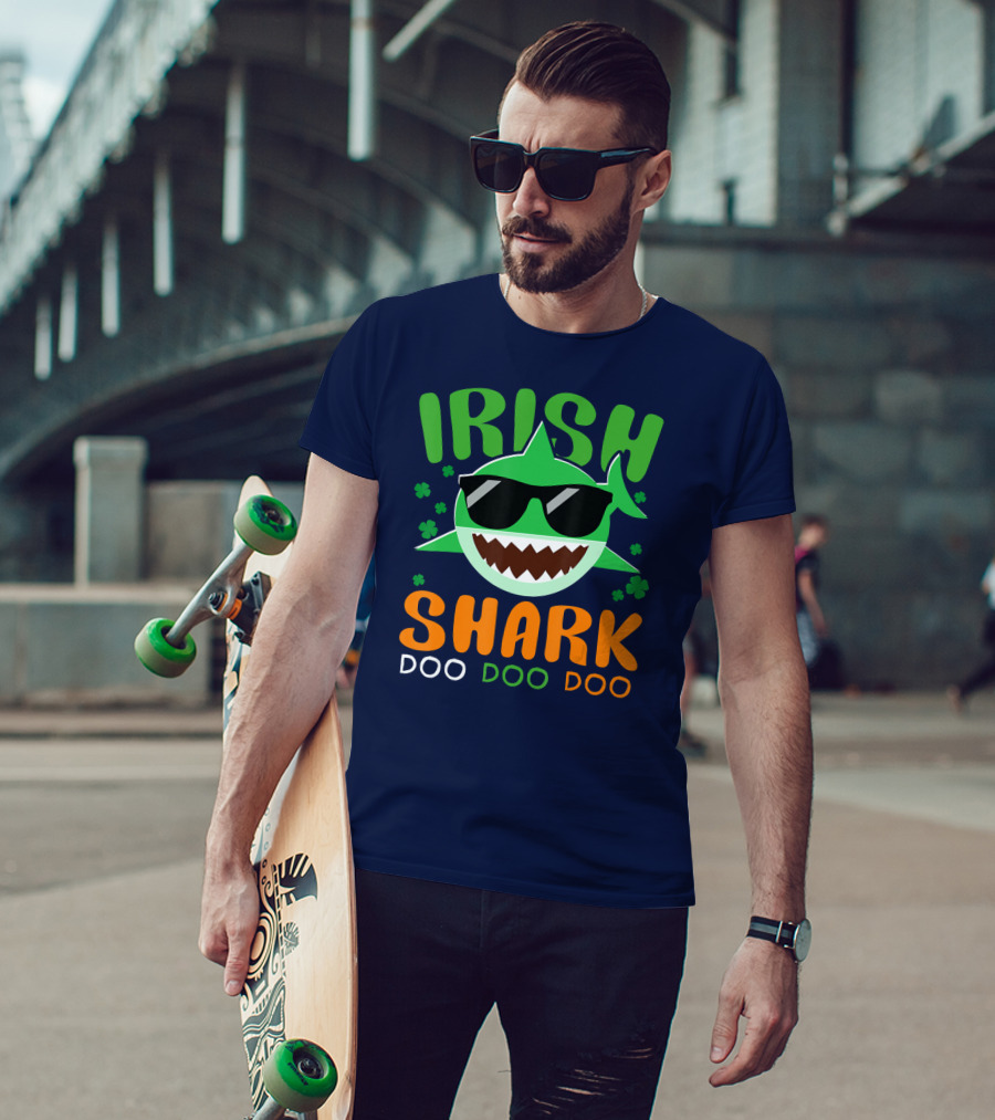 Irish Shark Doo Doo Doo St Patricks Day T-Shirt