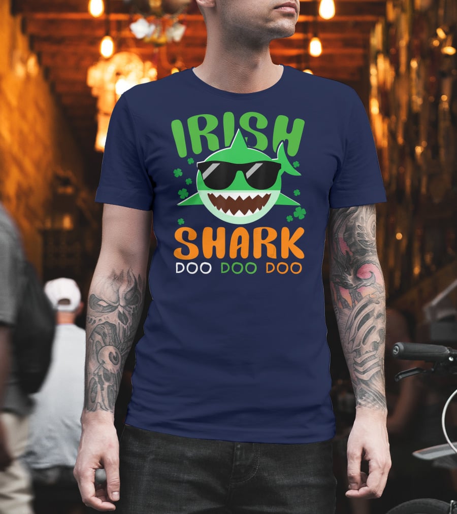 Irish Shark Doo Doo Doo St Patricks Day T-Shirt