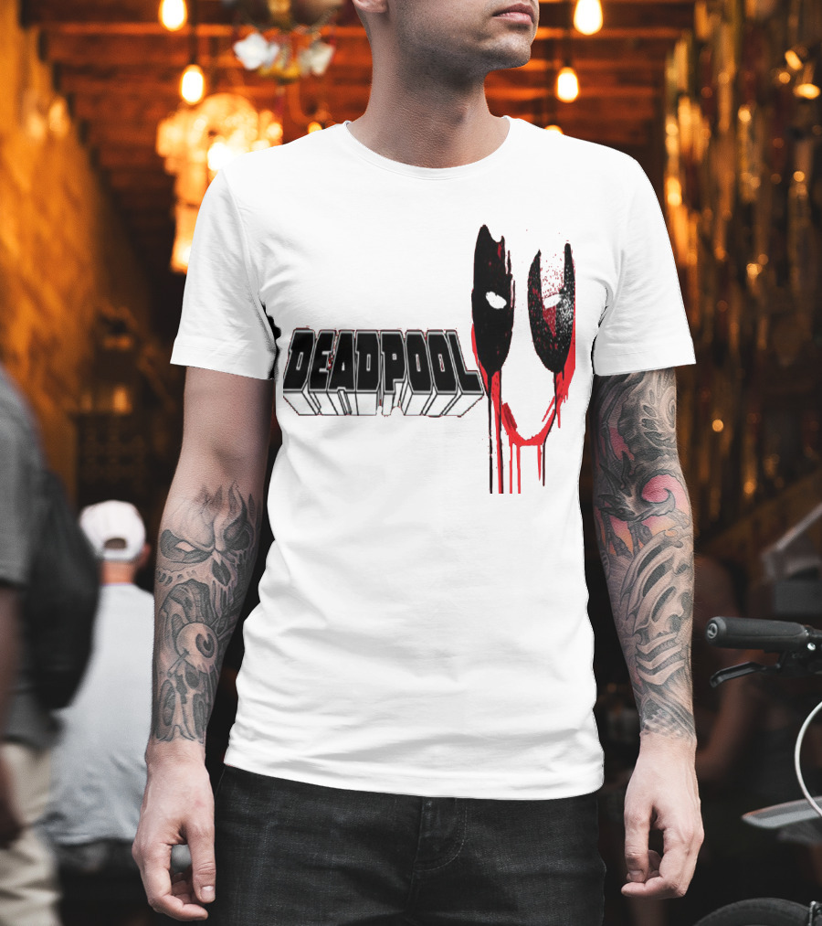 Deadpool Marvel Dripping Mask T-Shirt