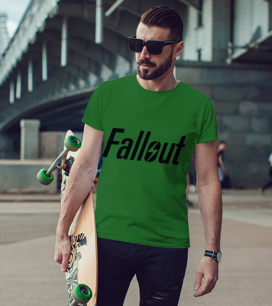 Fallout Logo Green Background T-Shirt