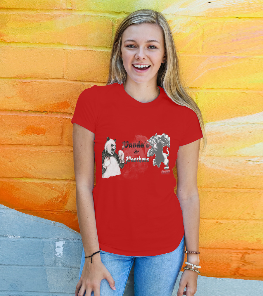 Panda's And Panthers Boxing Face-Off T-Shirt