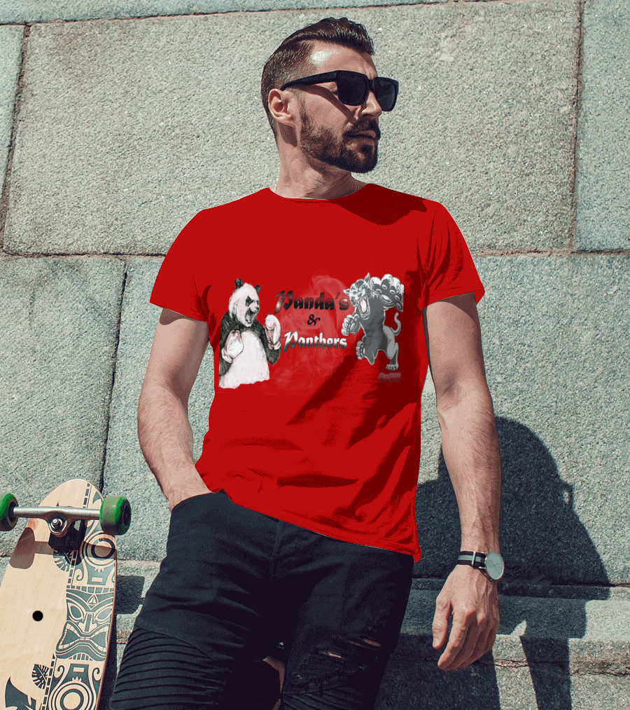 Panda's And Panthers Boxing Face-Off T-Shirt