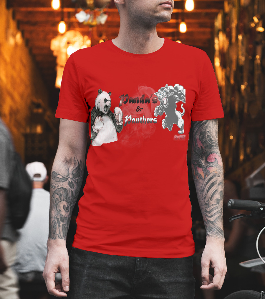 Panda's And Panthers Boxing Face-Off T-Shirt