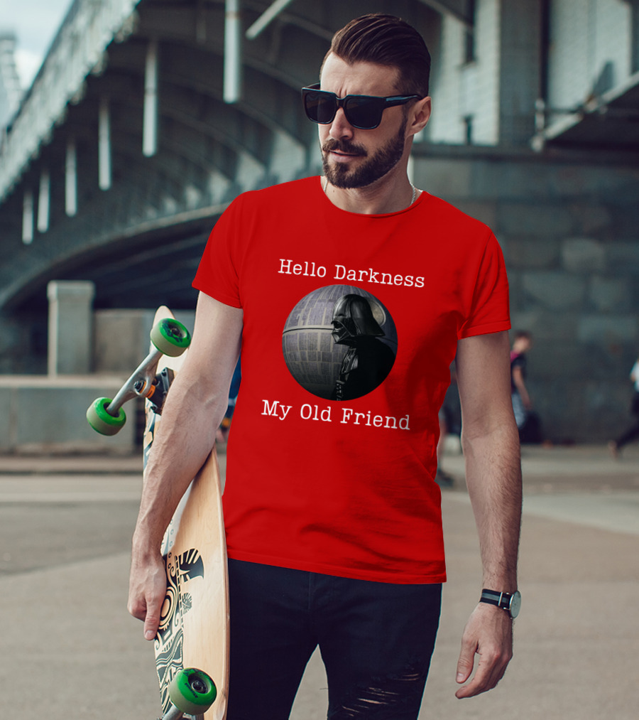 Darth Vader Hello Darkness My Old Friend Death Star T-Shirt