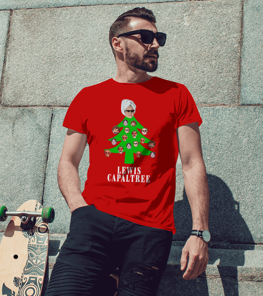 Lewis Capaltree Christmas Tree Face Collage Jumper T-Shirt