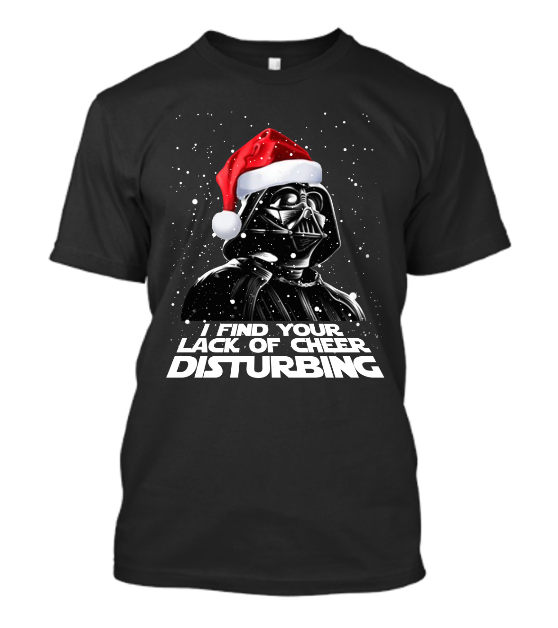 Darth Vader I Find Your Lack Of Cheer Disturbing Santa Hat Snowflakes T-Shirt