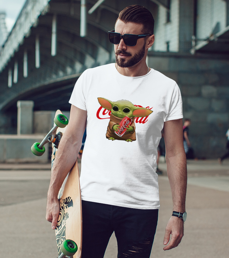 Baby Yoda Holding Coca Cola Iconic Red T-Shirt