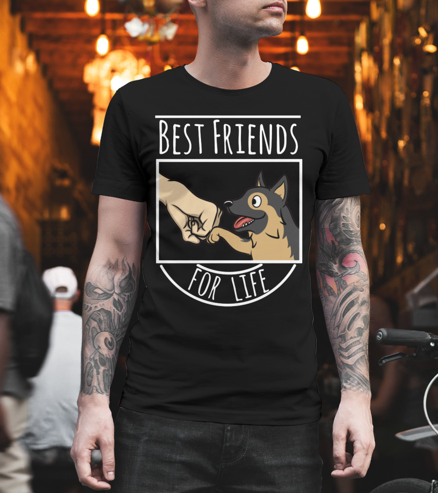 Best Friends for Life German Shepherd Fist Bump T-Shirt
