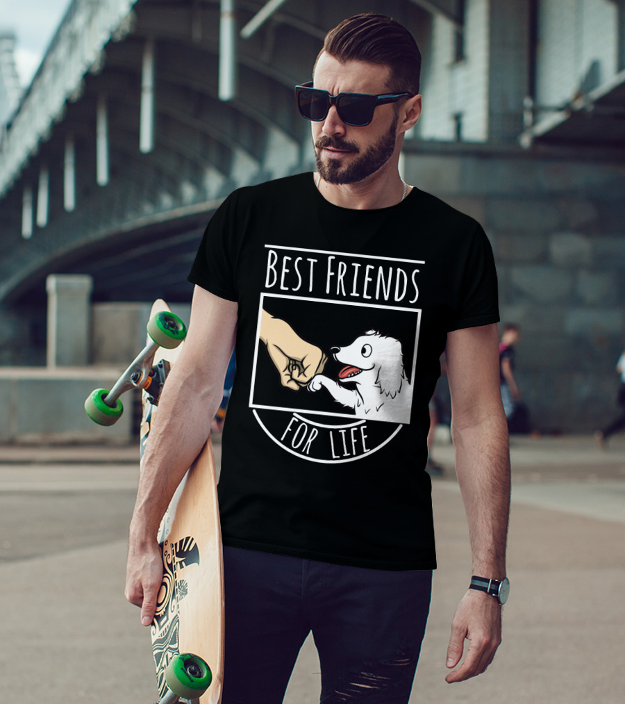 Best Friends For Life Great Pyrenees Puppy And Fist Bump Loyalty T-Shirt