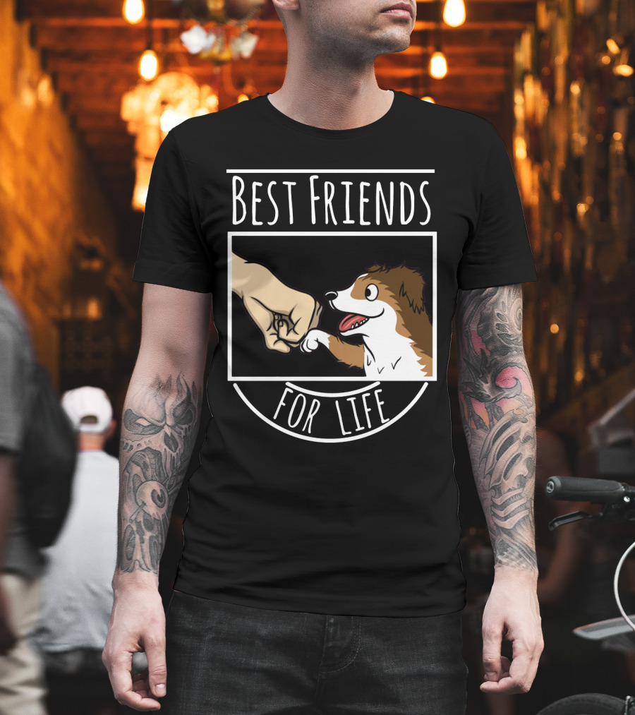 Best Friends for Life Sheltie Fist Bump Solidarity T-Shirt