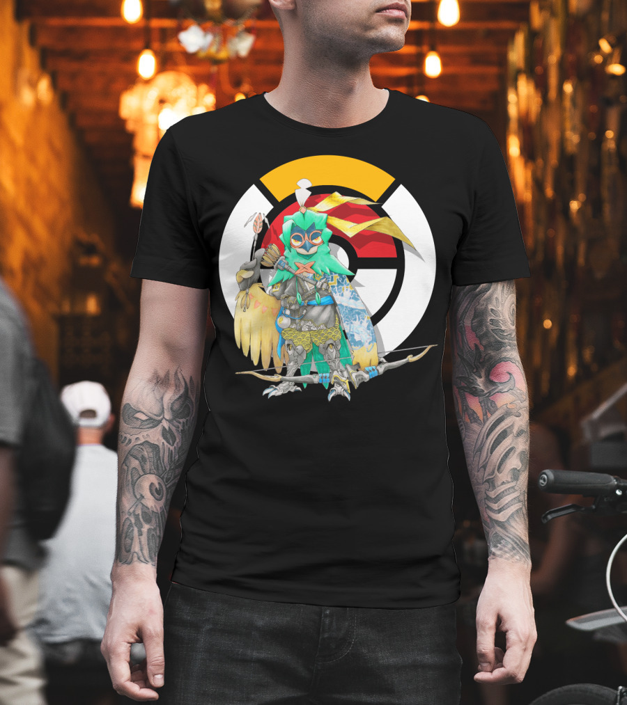 Pokemon X Overwatch Decidueye Hanzo Crossover T-Shirt