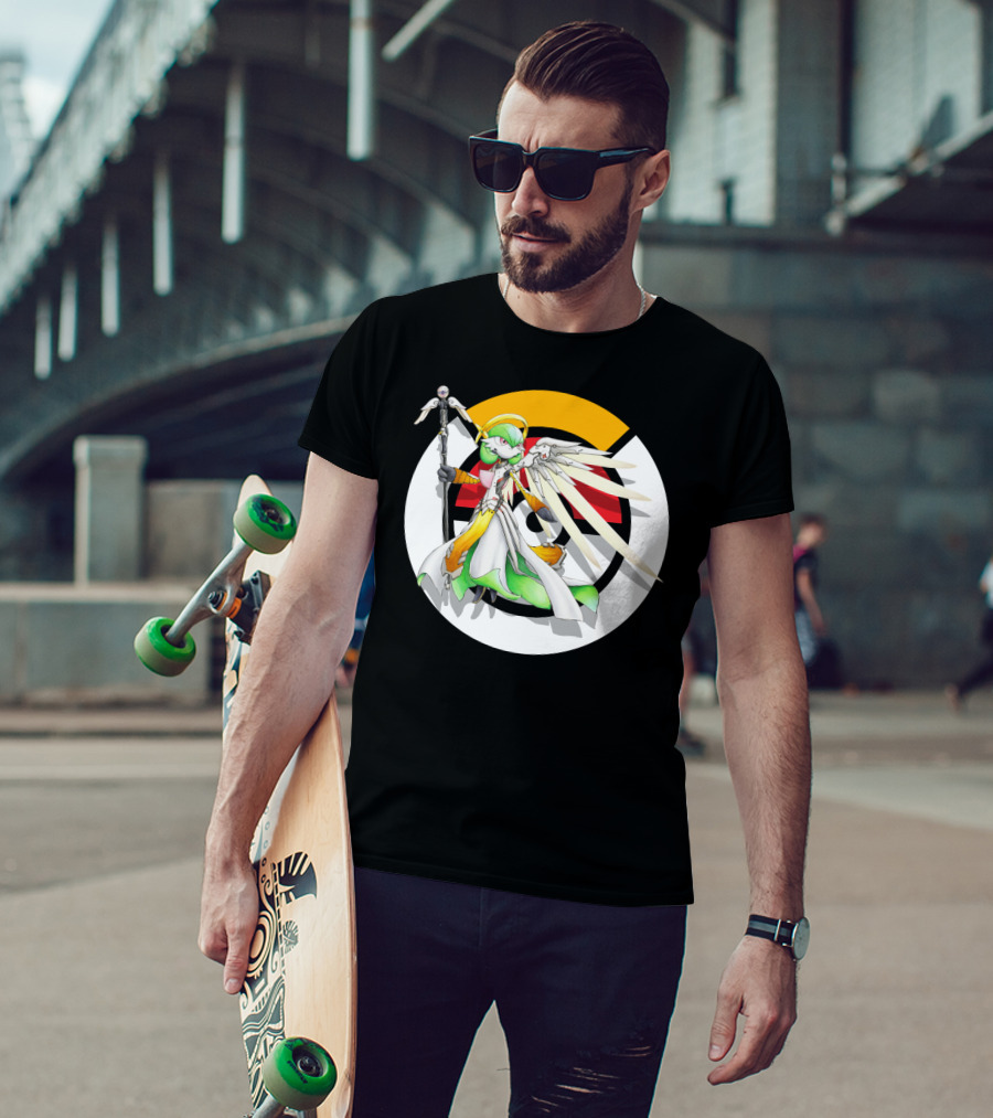 Pokemon Overwatch Gardevoir Mercy Crossover T-Shirt