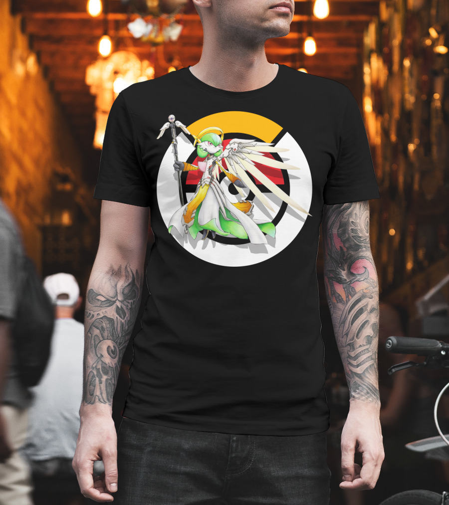 Pokemon Overwatch Gardevoir Mercy Crossover T-Shirt
