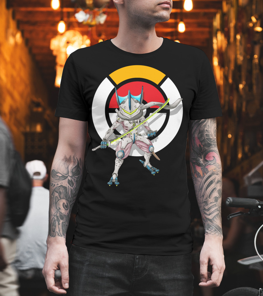 POKEMON OVERWATCH GRENINJA GENJI Crossover Fusion T-Shirt