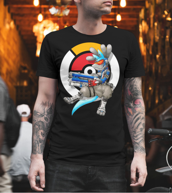 POKEMON X OVERWATCH LUCARIO X SOLDIER T-Shirt POKEMON X OVERWATCH LUCARIO X SOLDIER T-Shirt