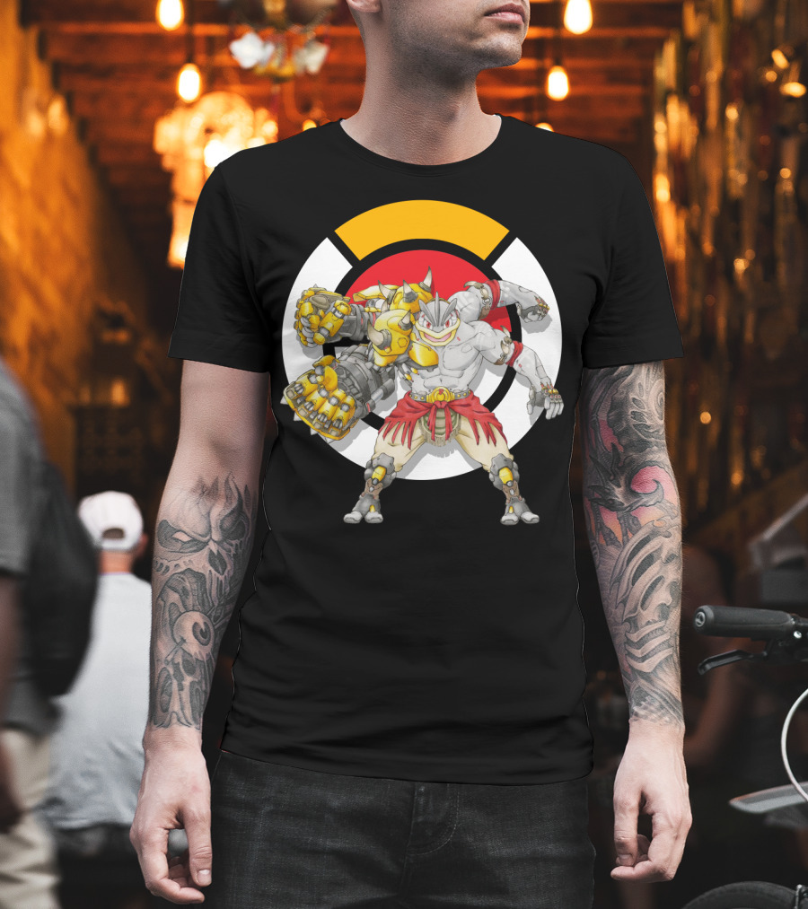 Pokemon X Overwatch Mashup Machamp X Doomfist T-Shirt