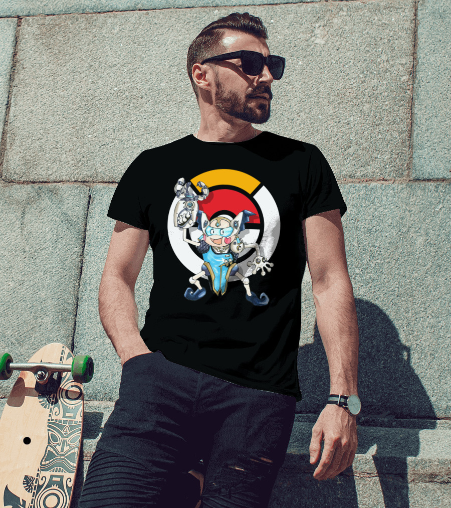 Pokemon X Over Mr. Mime Crossover With Symmetra T-Shirt