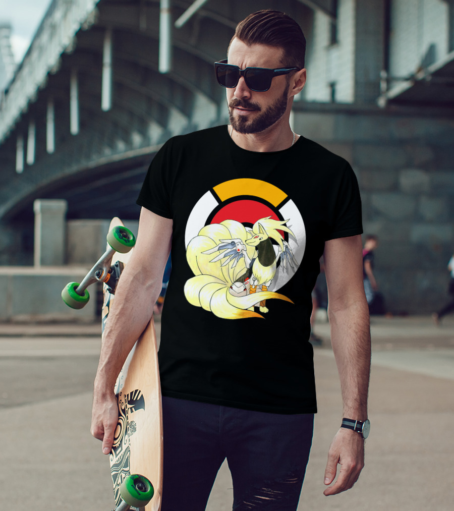 POKEMON X NINETAILS X MERCY Overwatch Crossover T-Shirt