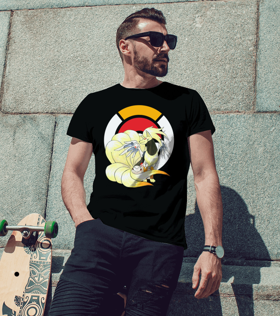 POKEMON X NINETAILS X MERCY Overwatch Crossover T-Shirt
