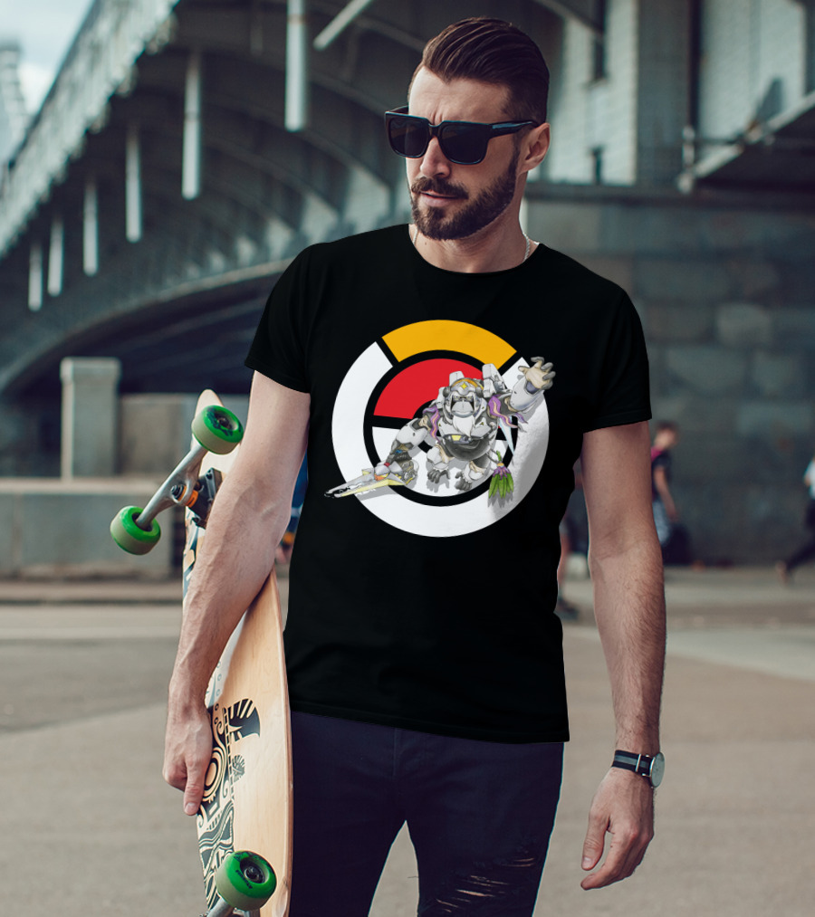 Pokémon Overwatch Crossover Oranguru Winston Pokémon Ball T-Shirt