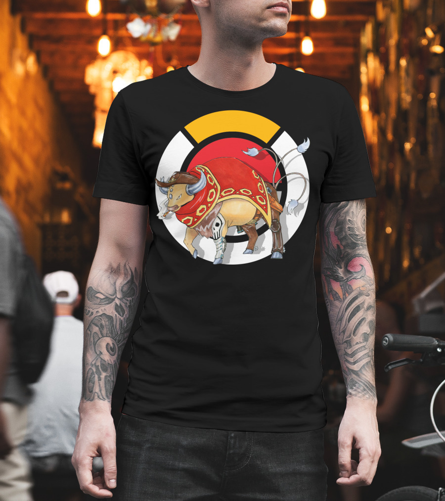 Pokemon X Overwatch Tauros X Mccree Crossover T-Shirt